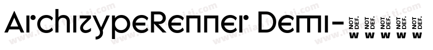 ArchitypeRenner Demi字体转换